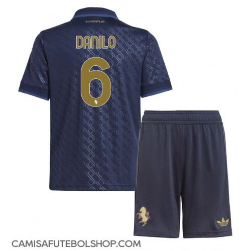 Camisa de time de futebol Juventus Danilo Luiz #6 Replicas 3º Equipamento Infantil 2024-25 Manga Curta (+ Calças curtas)